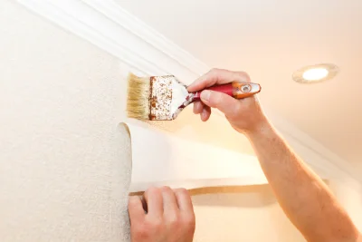 Pose de papier peint au Bignon-Mirabeau — revêtements muraux et toiles de verre